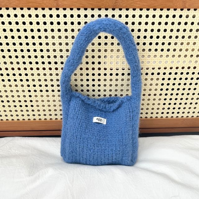 Bag Shoulder Applique Knit Label Plain