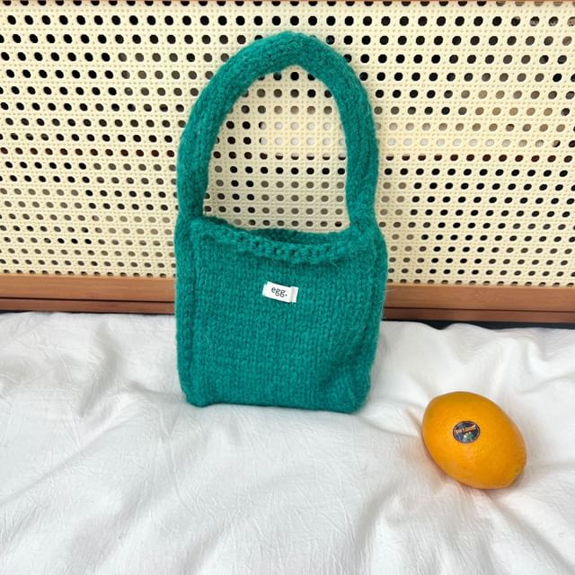 Bag Shoulder Applique Knit Label Plain