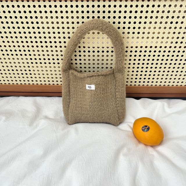 Bag Shoulder Applique Knit Label Plain
