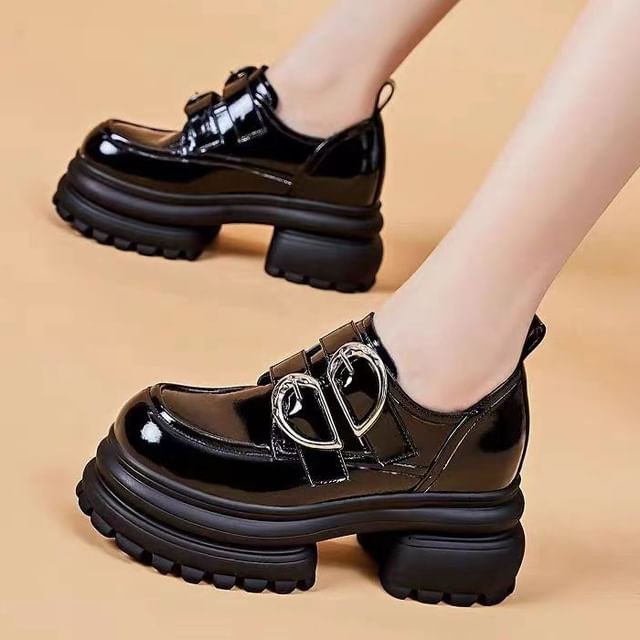 Platform Buckled Loafers