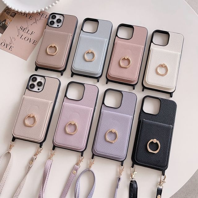 Phone Case Holder Faux Leather Card