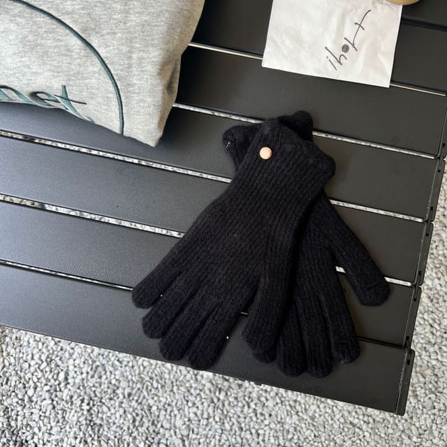 Gloves Plain Knit