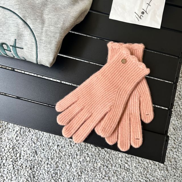 Gloves Plain Knit