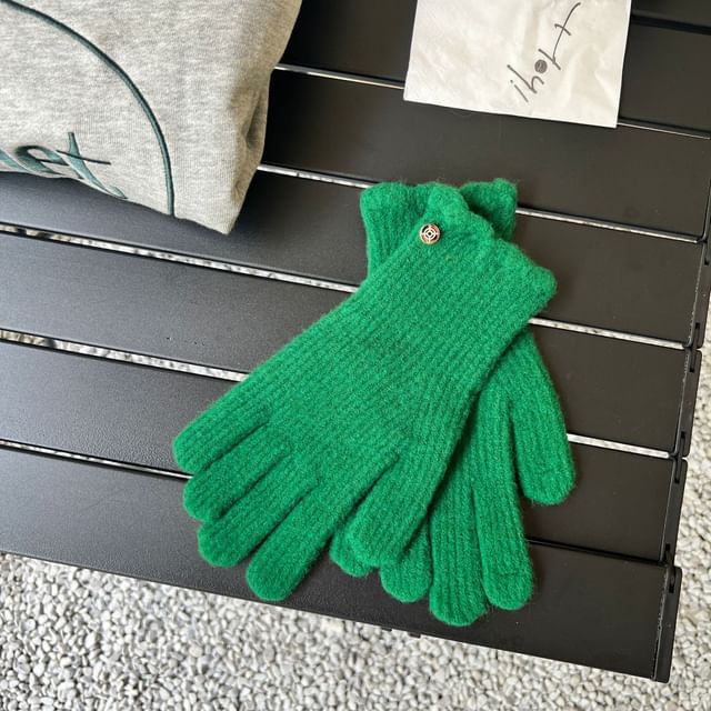Gloves Plain Knit