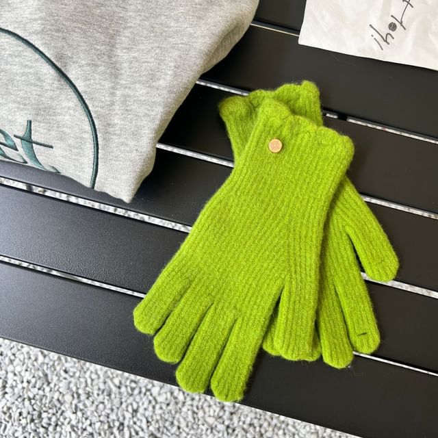 Gloves Plain Knit