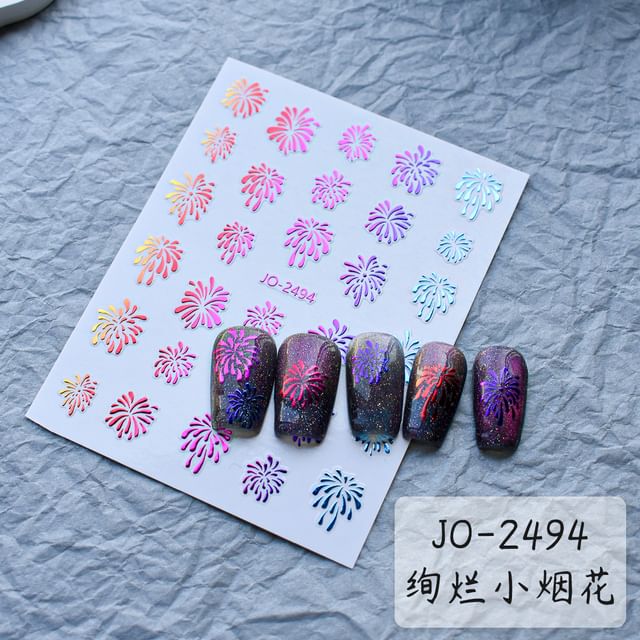 Fireworks Nail Art Stickers (Various Designs)