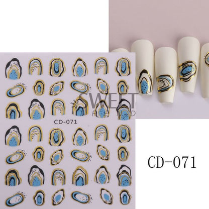 Cartoon Girl Nail Art Stickers (Various Designs)