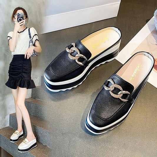 Detail Chain Mules Platform Loafer