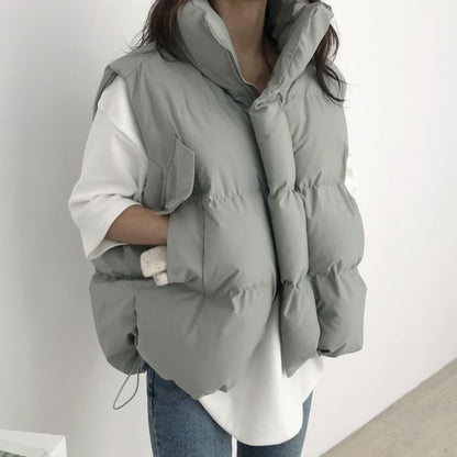 Collared Puffer Vest