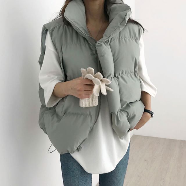 Collared Puffer Vest