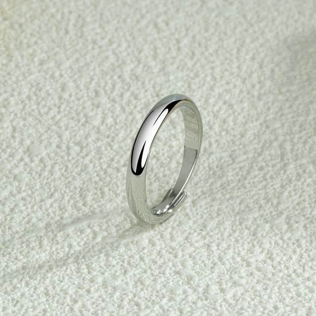 Couple Matching Polished Alloy Open Ring (Various Designs)