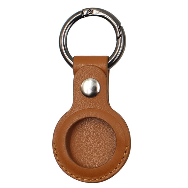 Faux Keyring Leather Holder AirTag