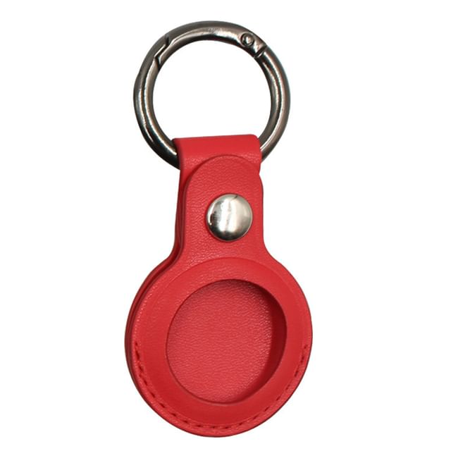 Faux Keyring Leather Holder AirTag