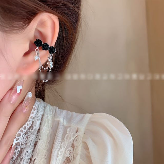 Floral Alloy Ear Cuff