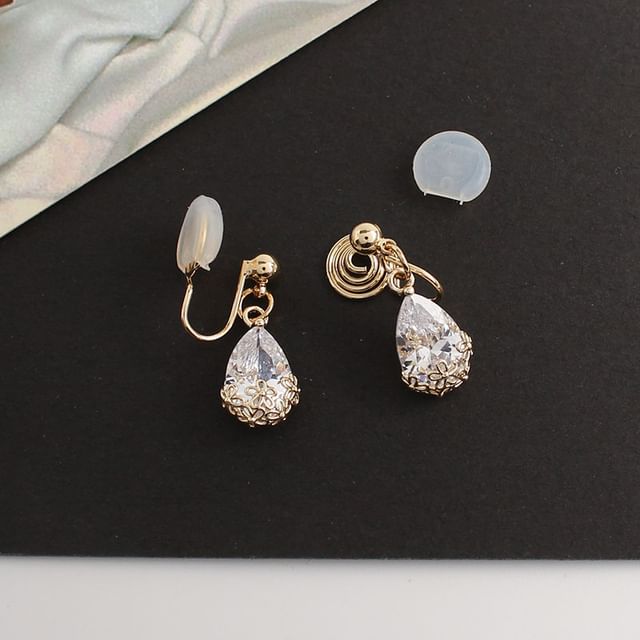 Drop Alloy Rhinestone Earring