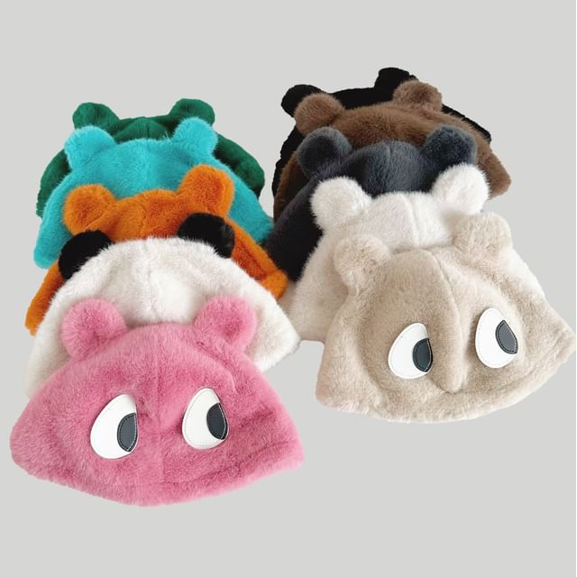 Fleece Cartoon Bucket Hat