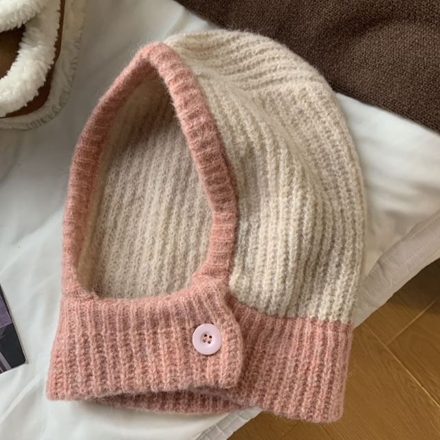 Tone Buttoned Balaclava Knit Two