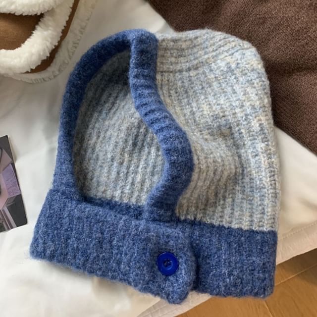 Tone Buttoned Balaclava Knit Two