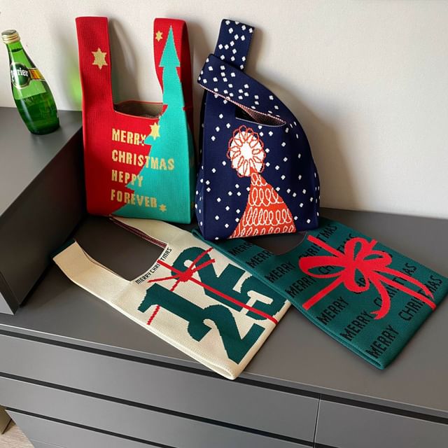 Small Bag Tote ) Designs Christmas ( Various Knit