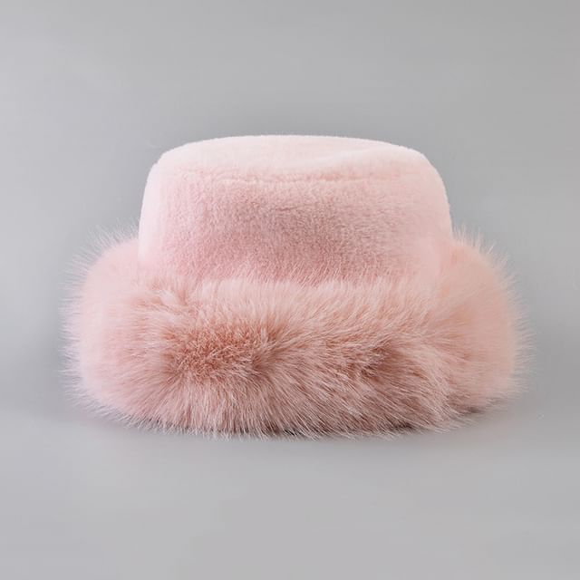Fur Hat Faux Plain