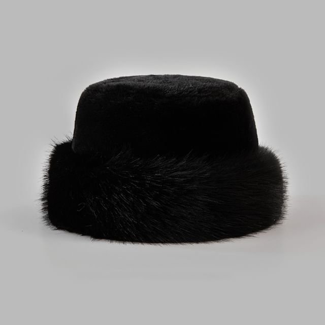 Fur Hat Faux Plain