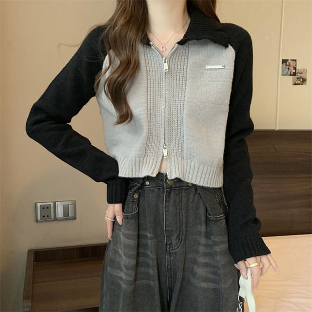 Polo Two-Tone Cardigan Zip