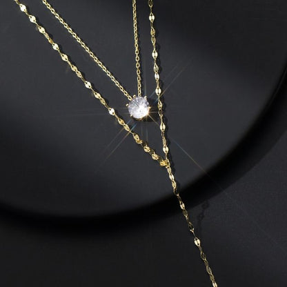 Rhinestone Lariat Necklace