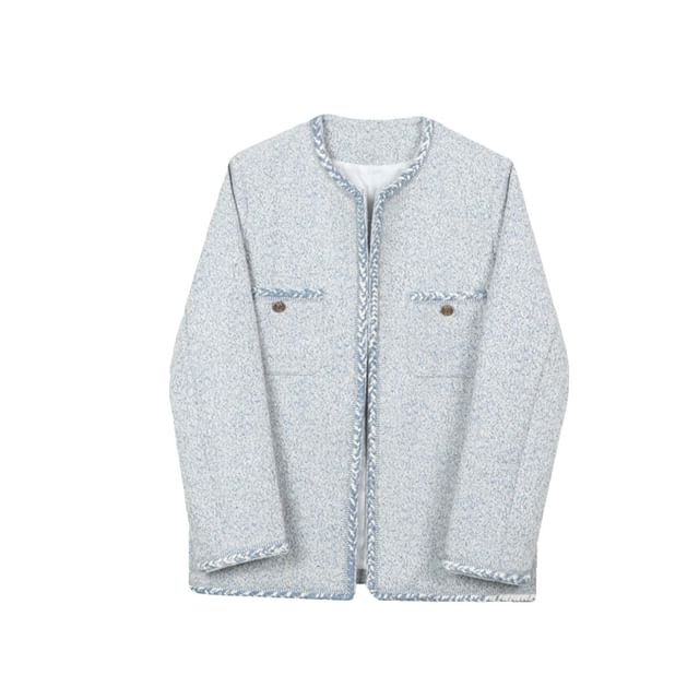 Tweed Open Front Jacket