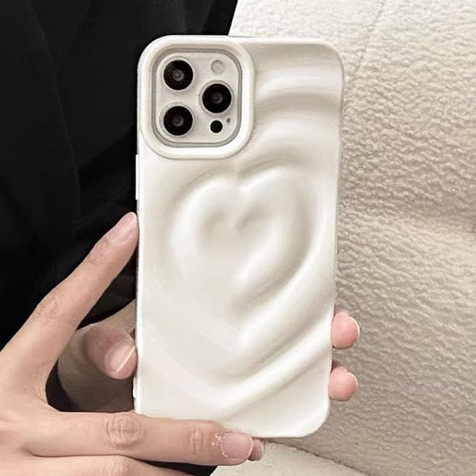 Case Phone Textured Heart
