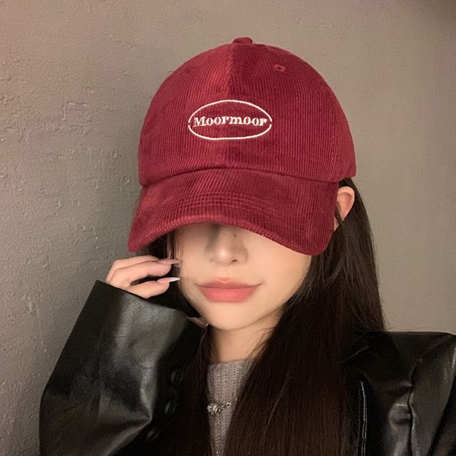 Lettering Cap Corduroy