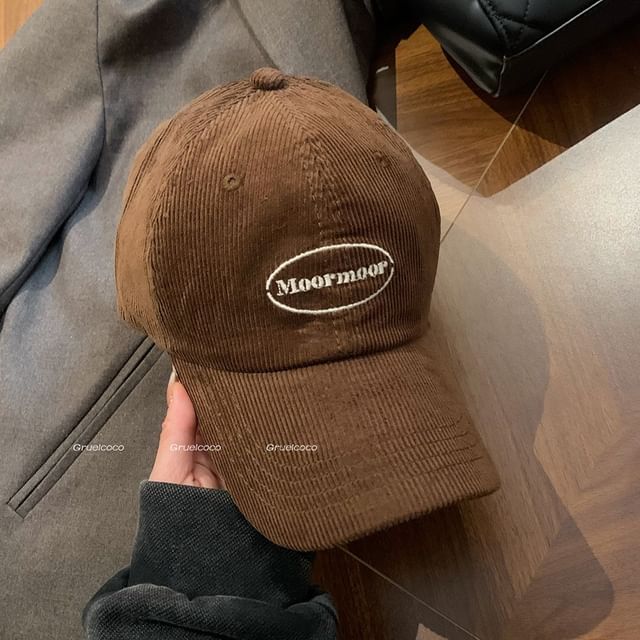Lettering Cap Corduroy