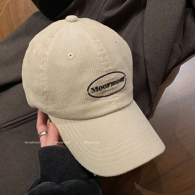 Lettering Cap Corduroy