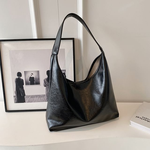 Leather Tote Faux Bag Plain