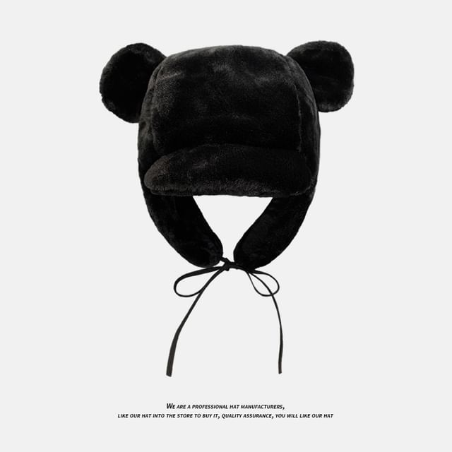 Hat Trapper Chenille Ear Bear