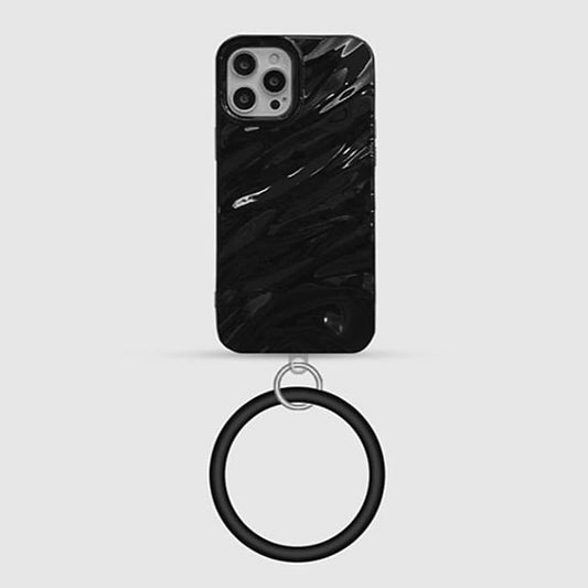 Textured Case Hoop Charm Phone