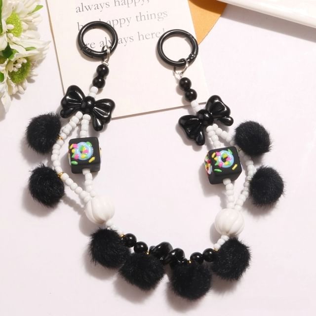 Bow Pom Pom Bag Charm