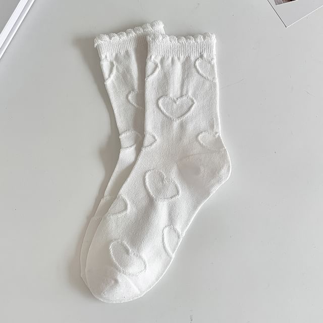 Printed Ruffled Socks