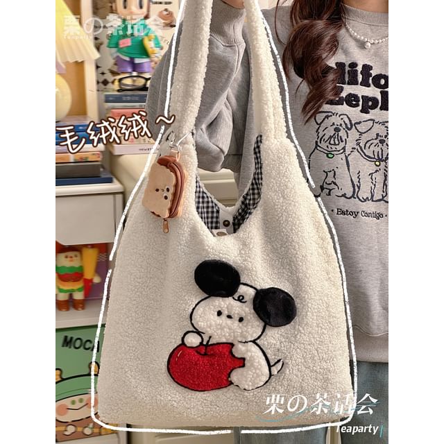 Cartoon Fleece Tote Bag