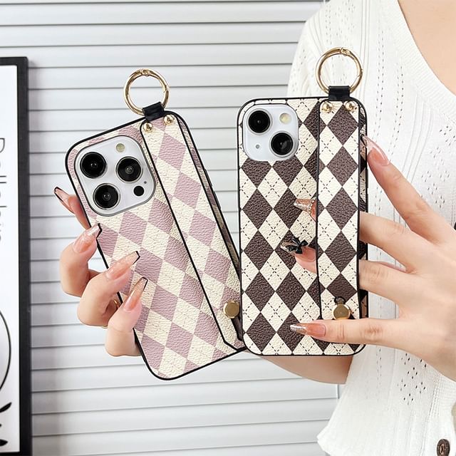 Phone Case Strap Argyle