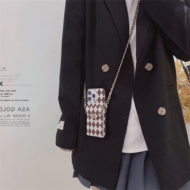 Case Lanyard Phone Argyle