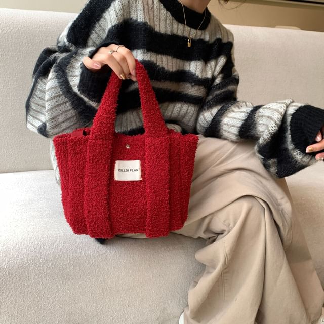 Bag Crossbody Plain Tote Fleece