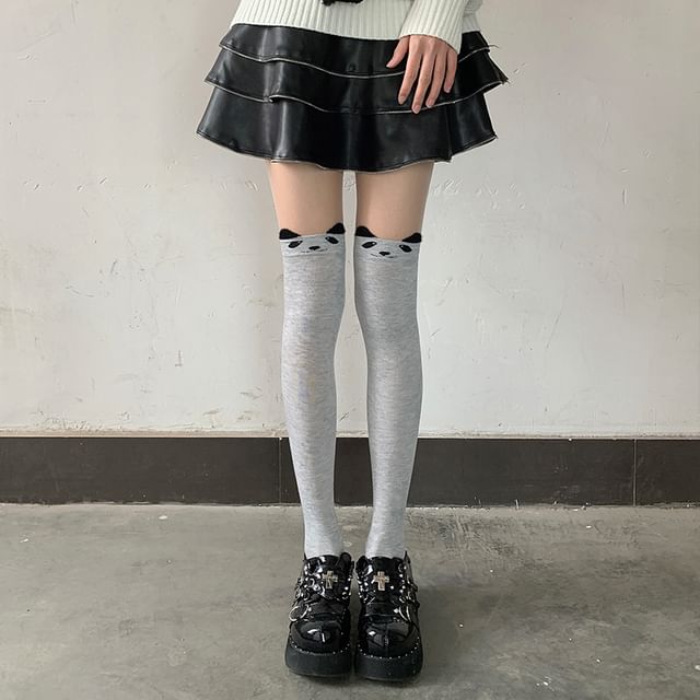 Cartoon Patterned Over The Knee Socks