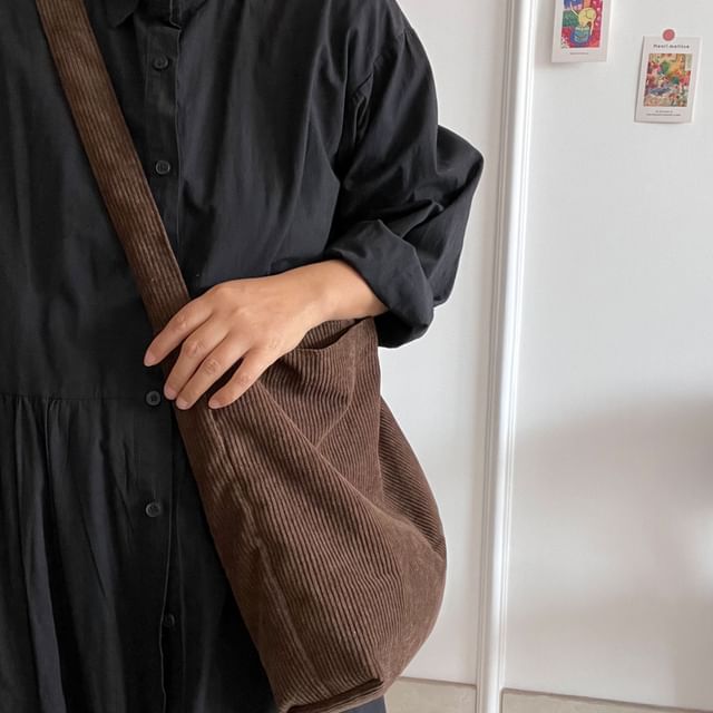 Corduroy Bag Plain Crossbody