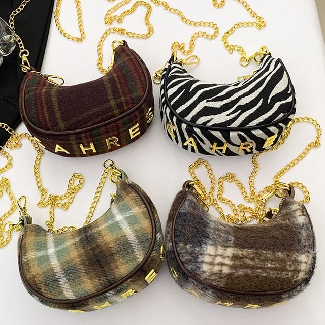 Crossbody Bag Strap Chain Patterned