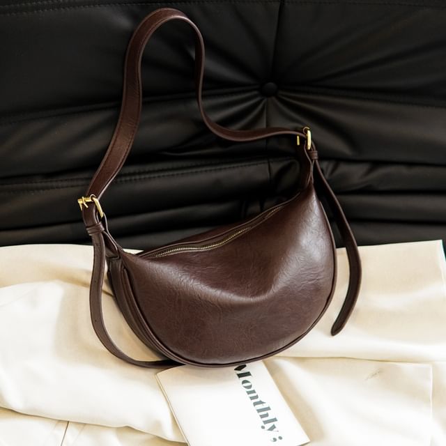 Faux Leather Crossbody Bag