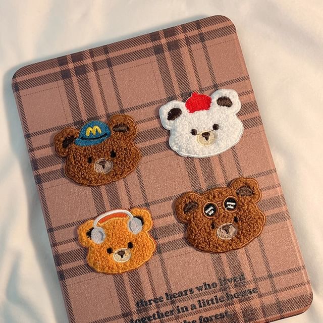 iPad Case Plaid Bear