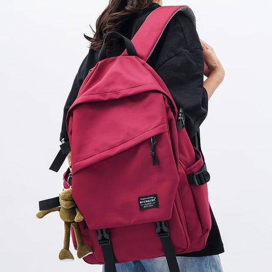 Plain Zip Backpack