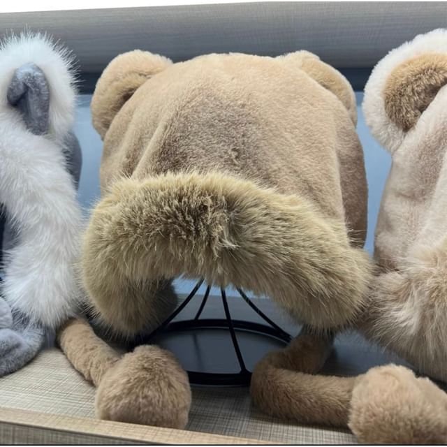 Bear Hat Trapper Ear Chenille