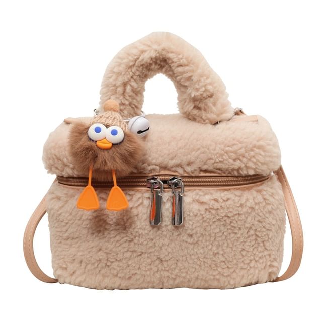 Charm Set / Shearling Faux Bag Crossbody