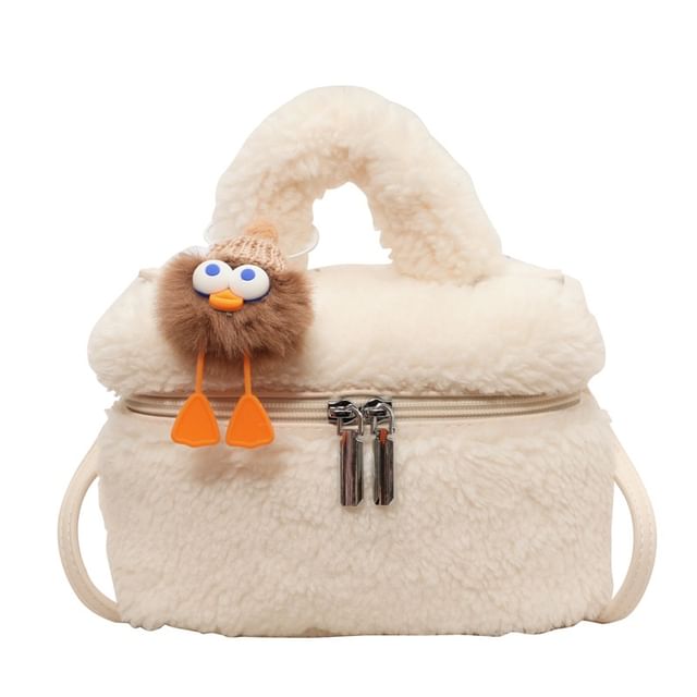 Charm Set / Shearling Faux Bag Crossbody